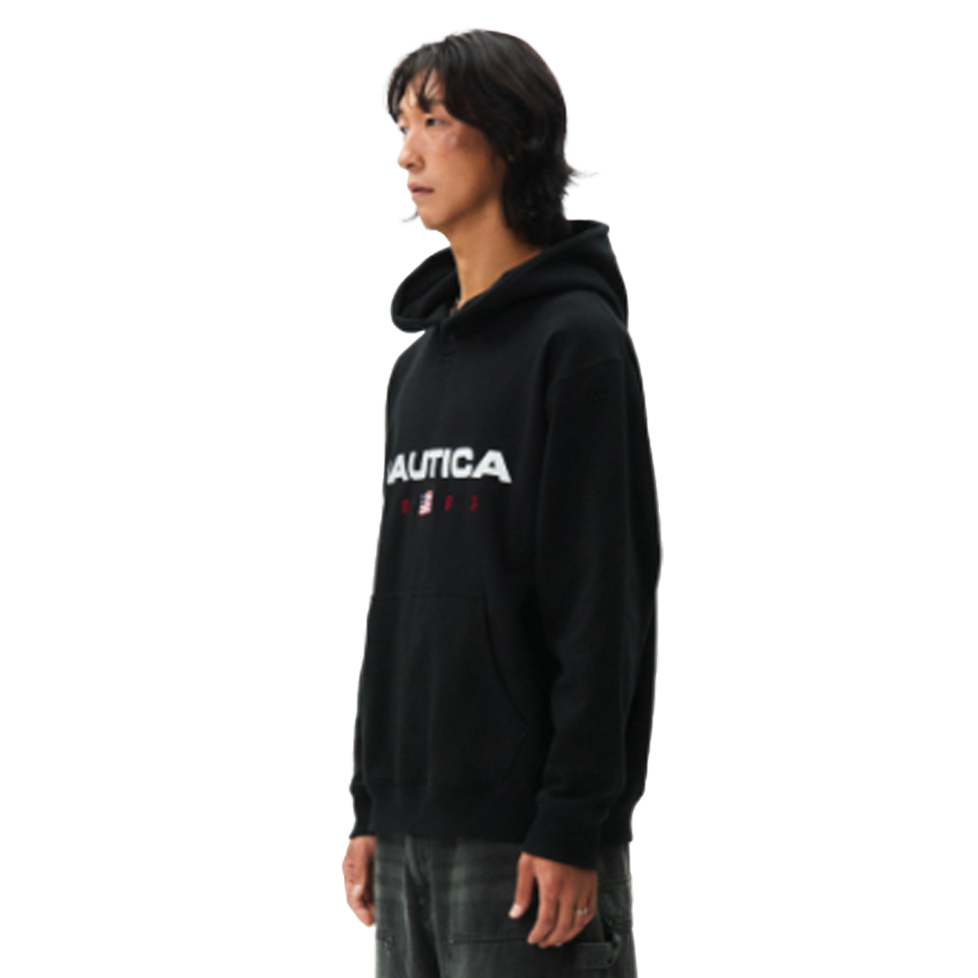 Nautica Korea 83Flag Hoodie Black