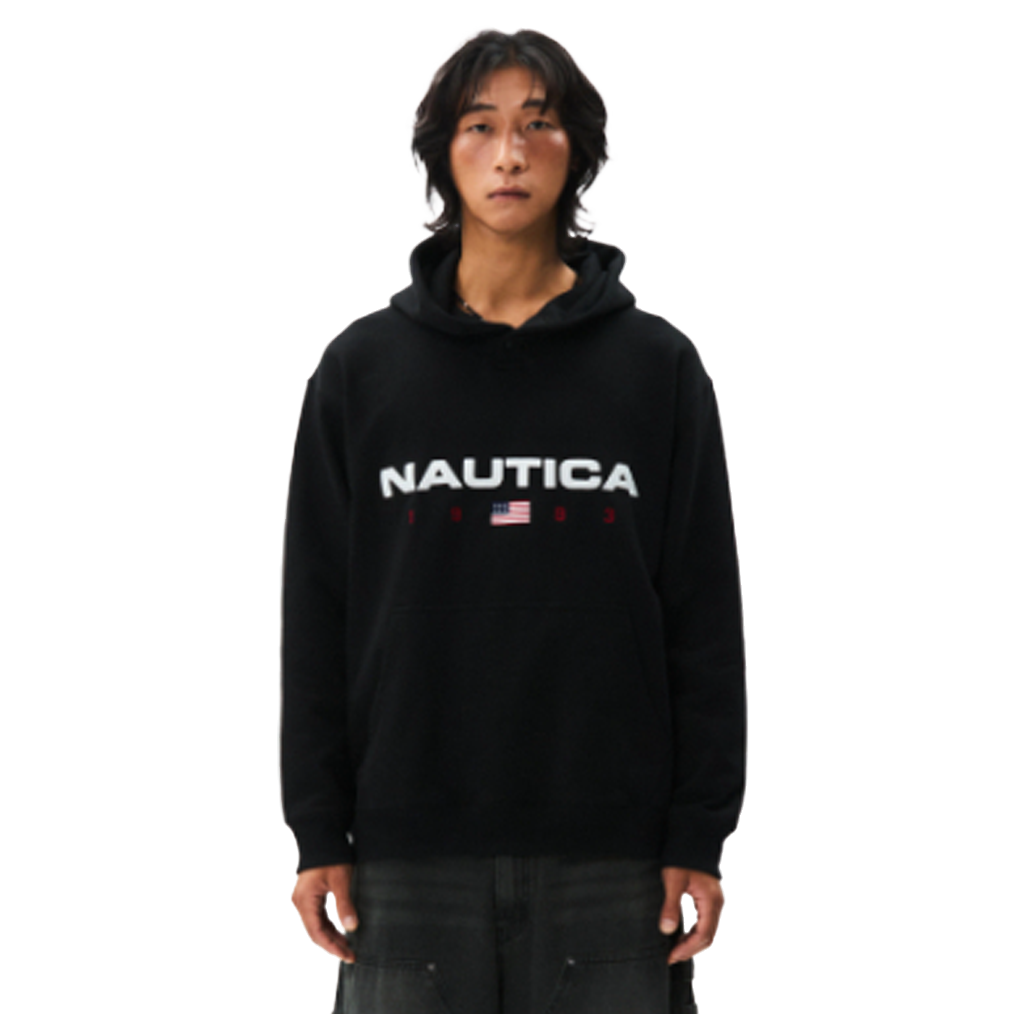 Nautica Korea 83Flag Hoodie Black