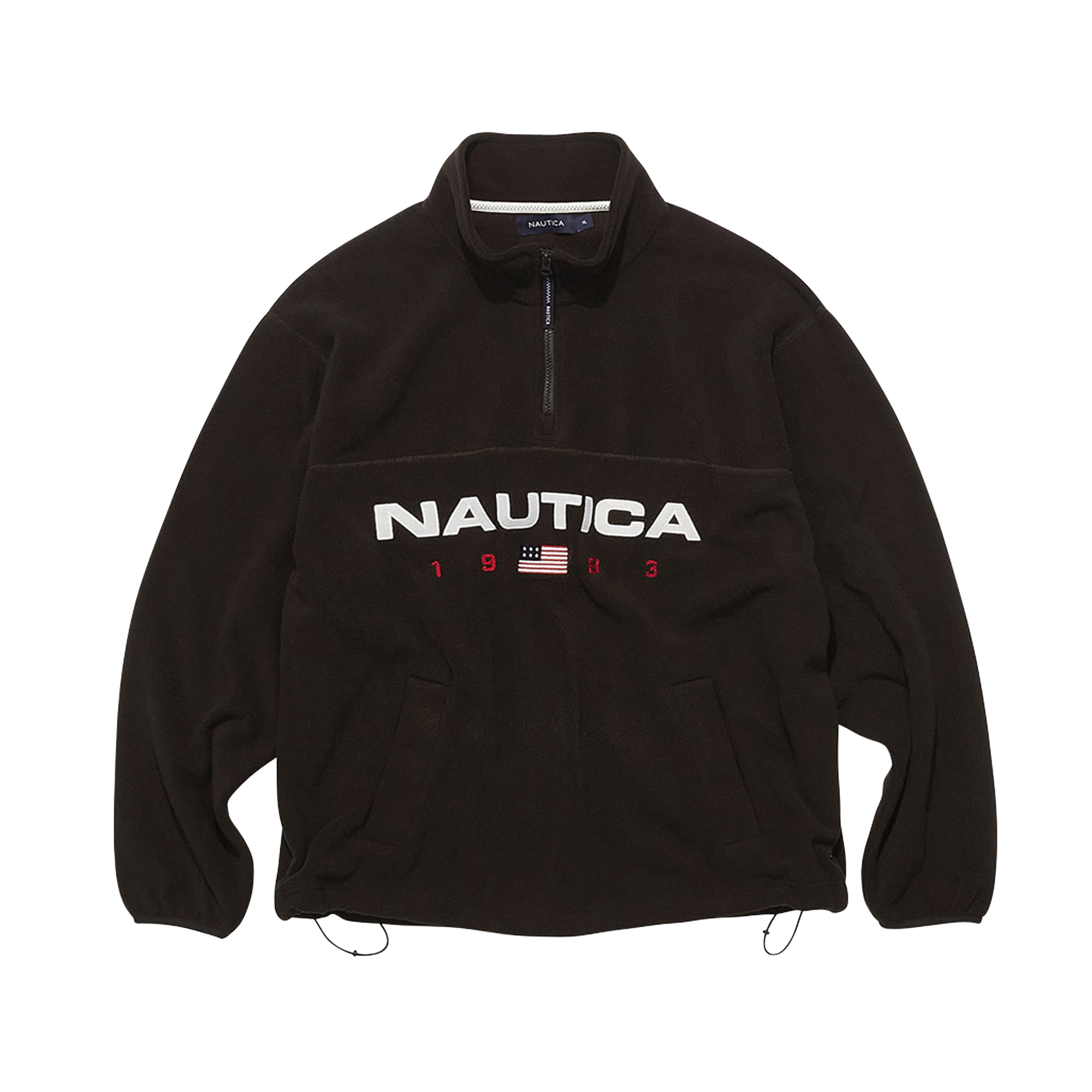 Nautica Korea 83Flag Polar Half Zip Brown