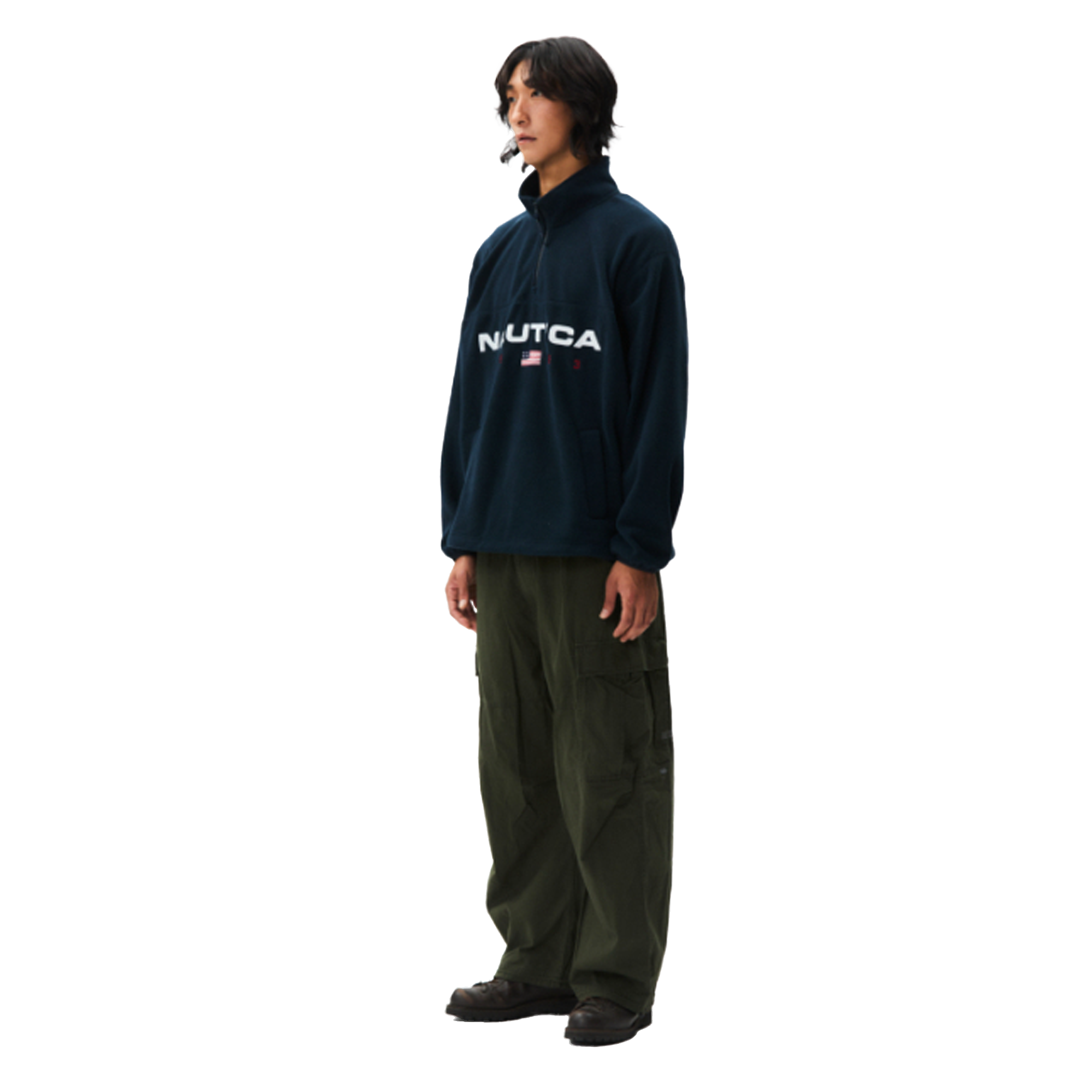 Nautica Korea 83Flag Polar Half Zip Navy