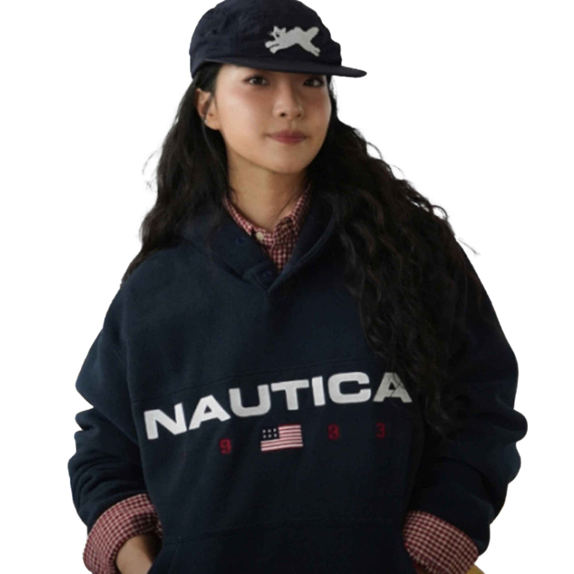 Nautica Korea 83Flag Polar Hoodie Navy