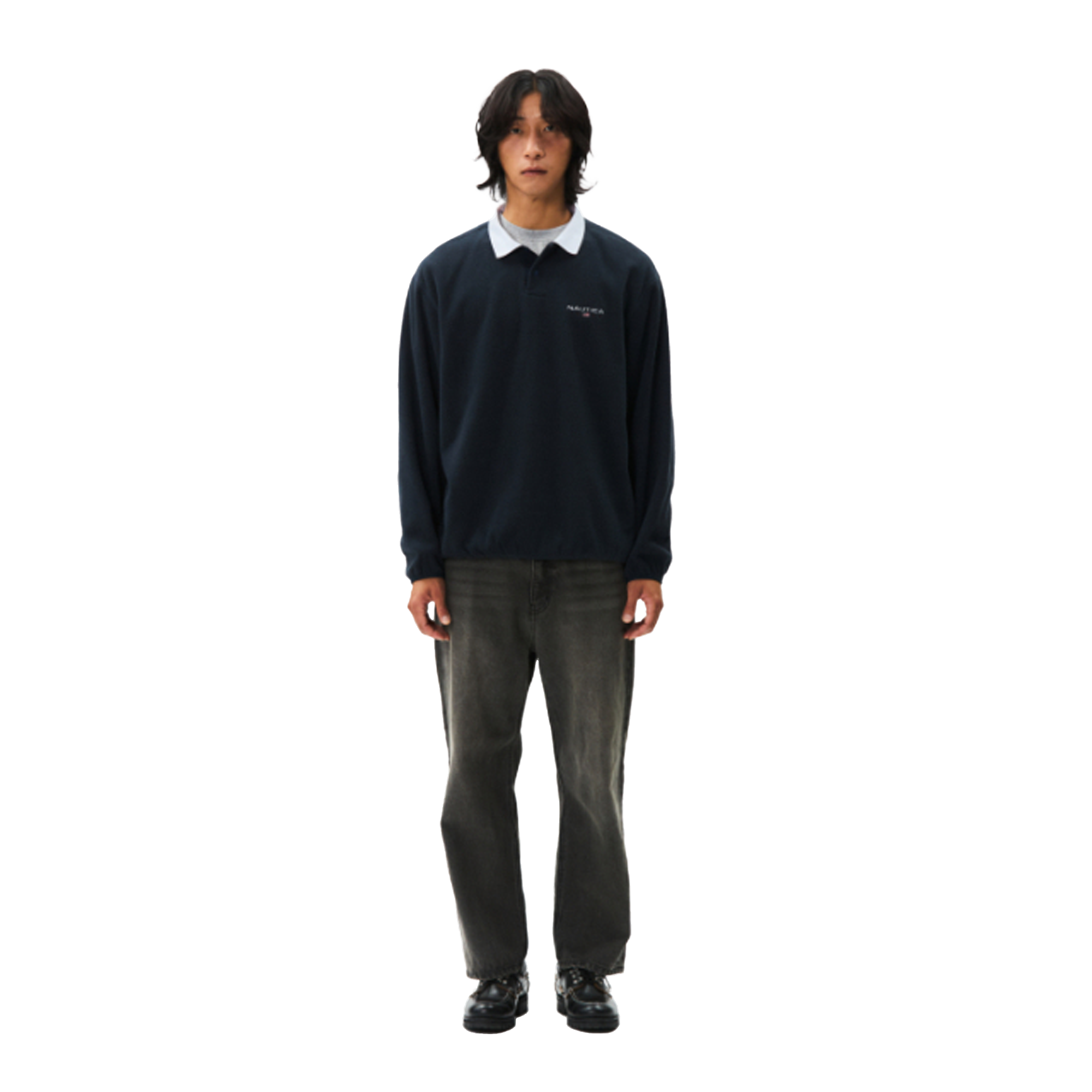 Nautica Korea 83Flag Polar Sweatshirt Navy