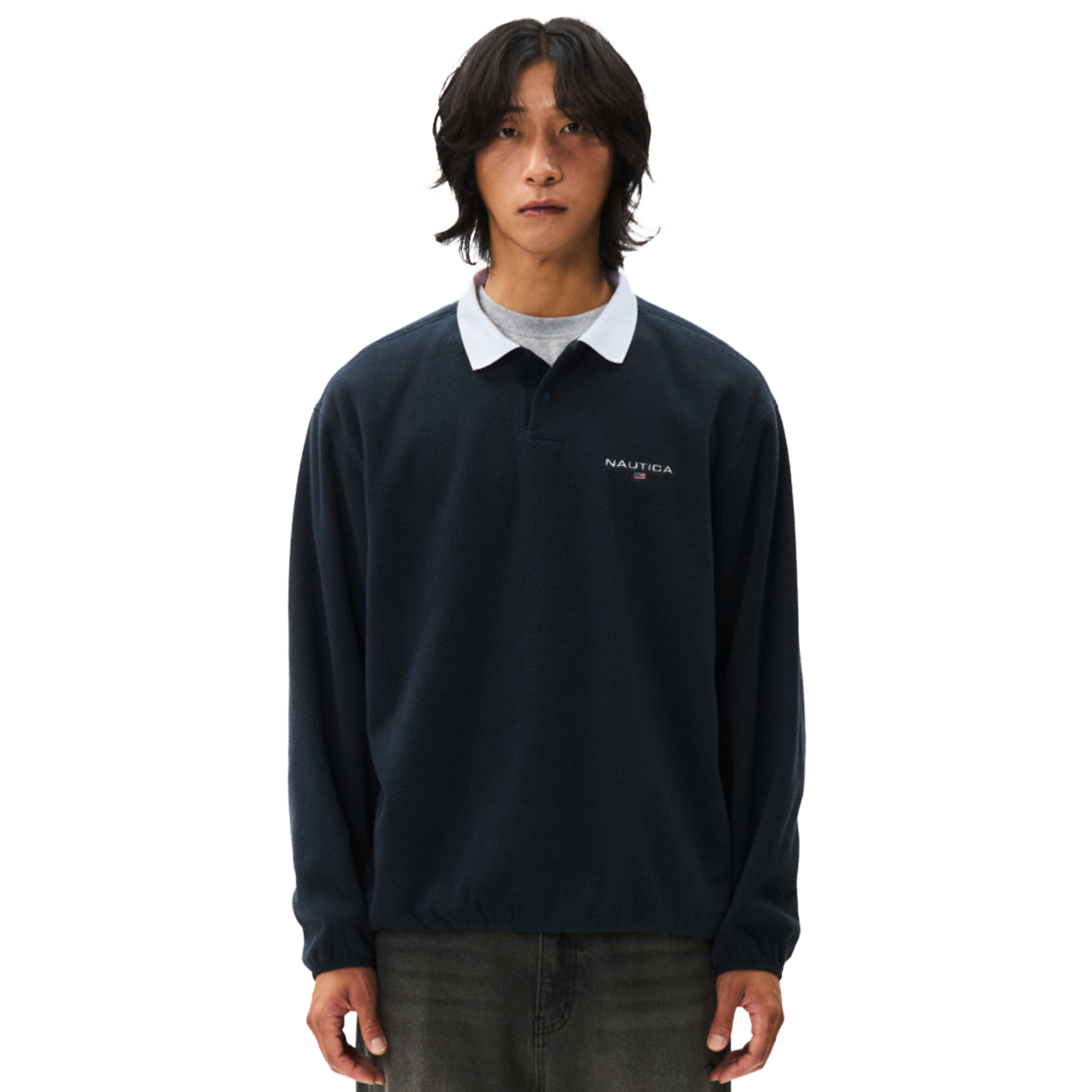 Nautica Korea 83Flag Polar Sweatshirt Navy