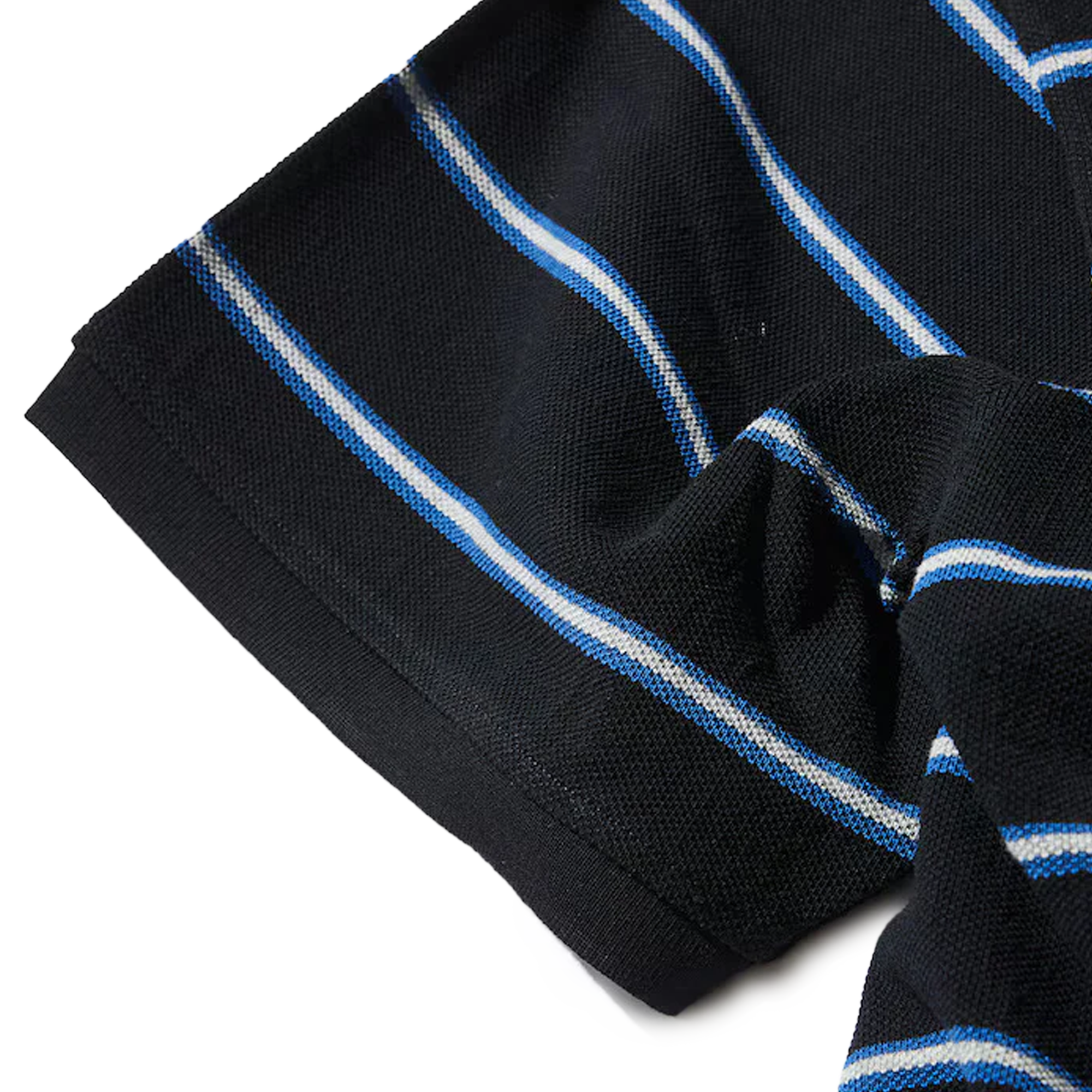 Nautica Japan Short Sleeve Polo Shirt Stripe Black