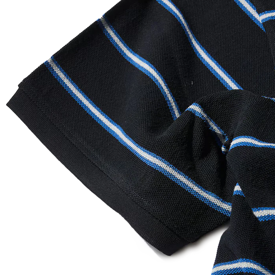 Nautica Japan Short Sleeve Polo Shirt Stripe Black