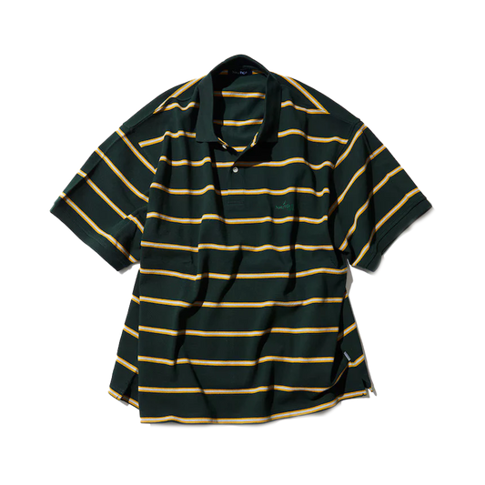 Nautica Japan Short Sleeve Polo Shirt Stripe Green