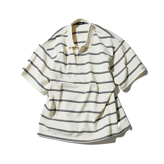 Nautica Japan Short Sleeve Polo Shirt Stripe White