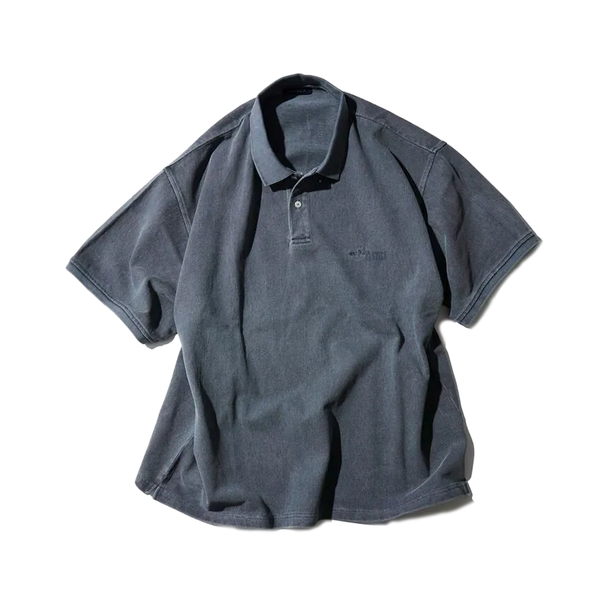 Nautica Japan Garments Pigment Dyed Polo Shirt Solid Navy