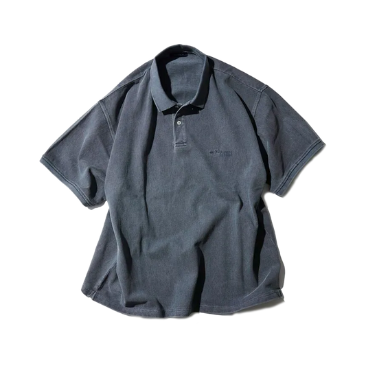 Nautica Japan Garments Pigment Dyed Polo Shirt Solid Navy