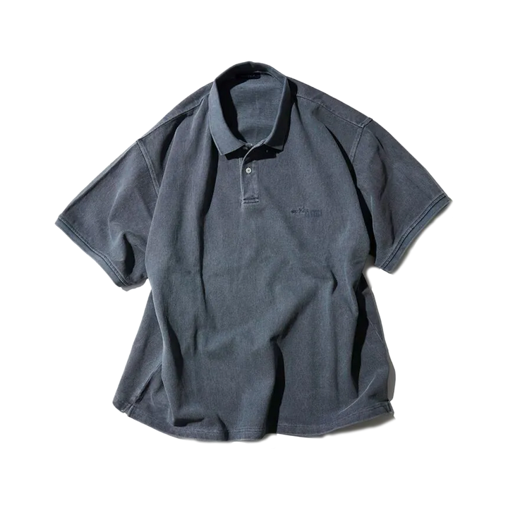 Nautica Japan Garments Pigment Dyed Polo Shirt Solid Navy