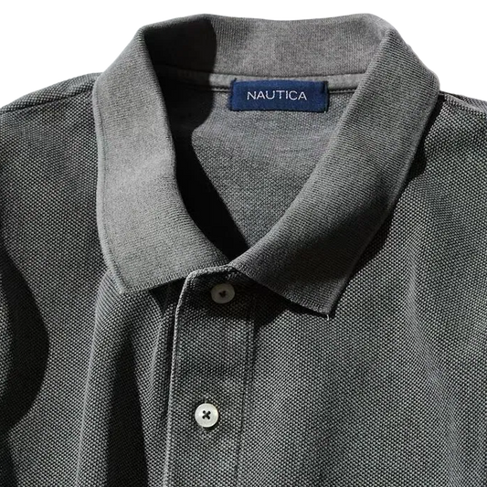 Nautica Japan Garments Pigment Dyed Polo Shirt Solid Charcoal