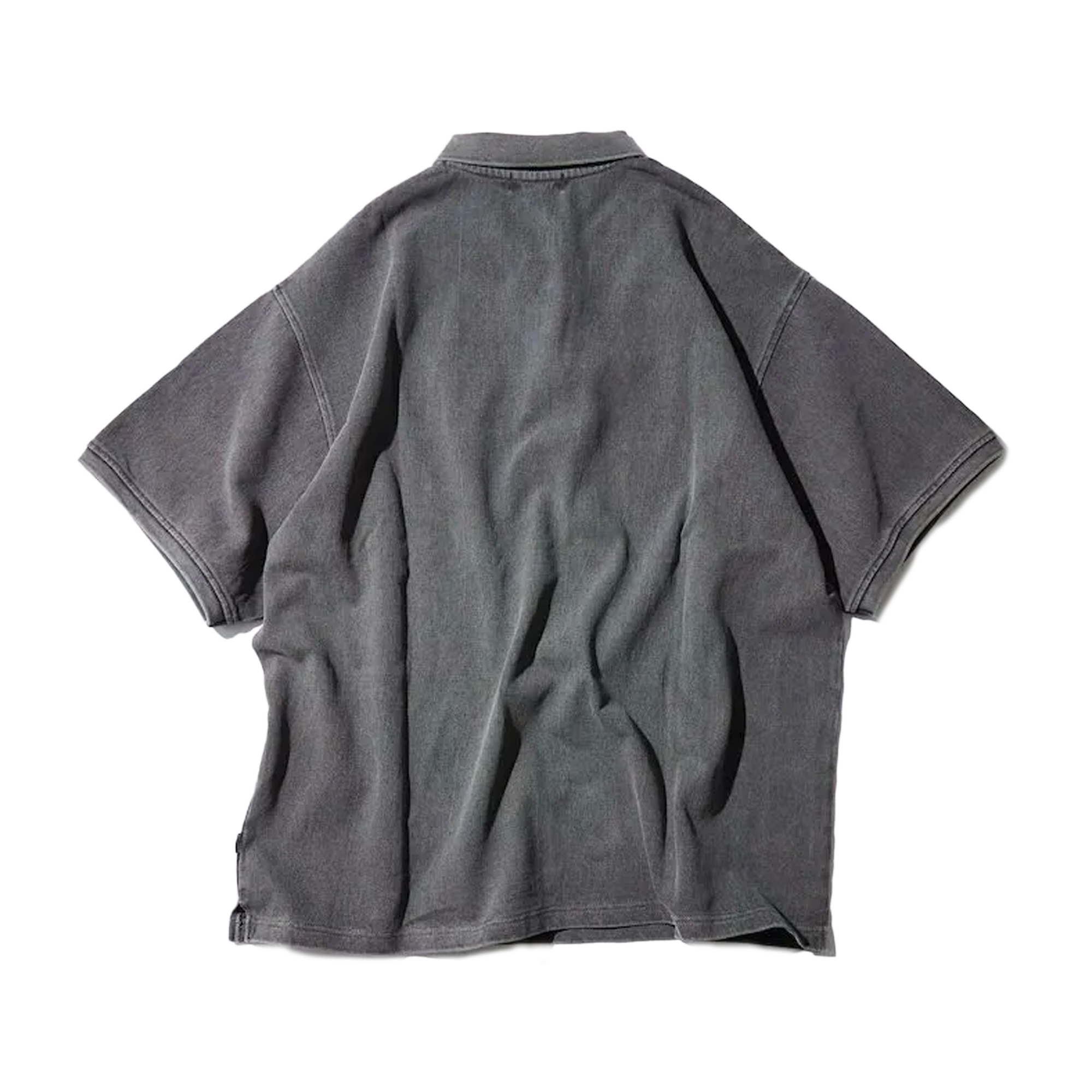 Nautica Japan Garments Pigment Dyed Polo Shirt Solid Charcoal