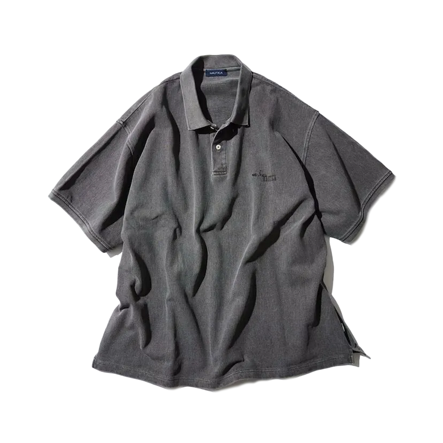 Nautica Japan Garments Pigment Dyed Polo Shirt Solid Charcoal