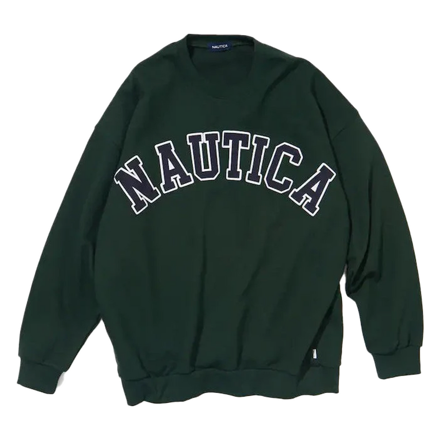 Nautica Japan Arch Logo Sweat Crew Green