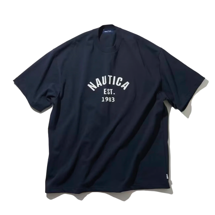 Nautica Japan Felt Arch Logo Tee Navy NA232121174NV