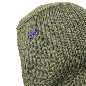 Needles Balaclava Merino Wool Olive