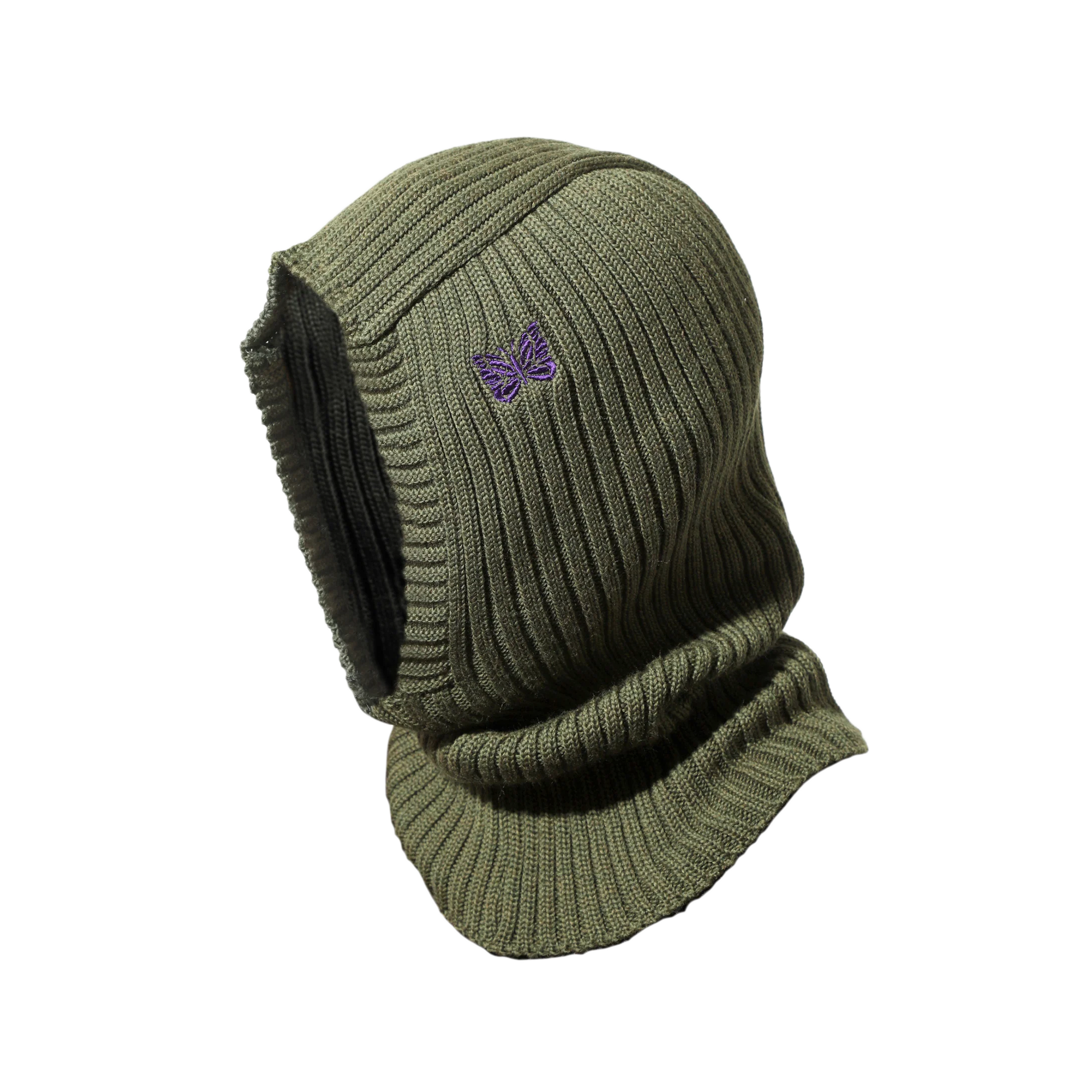 Needles Balaclava Merino Wool Olive