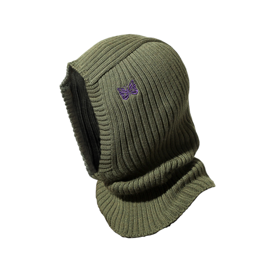 Needles Balaclava Merino Wool Olive