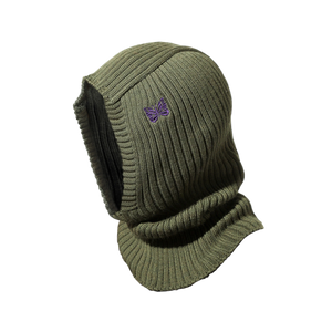 Needles Balaclava Merino Wool Olive
