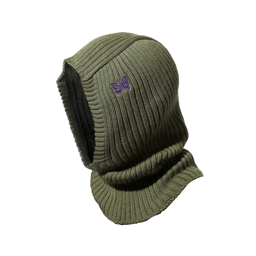 Needles Balaclava Merino Wool Olive