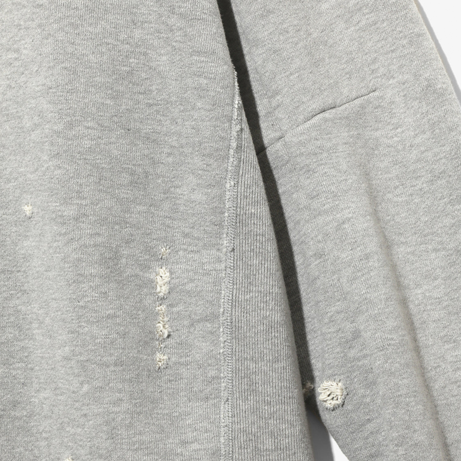 Needles Deconstructed Sweat Shirt Cotton French Terry H.Grey