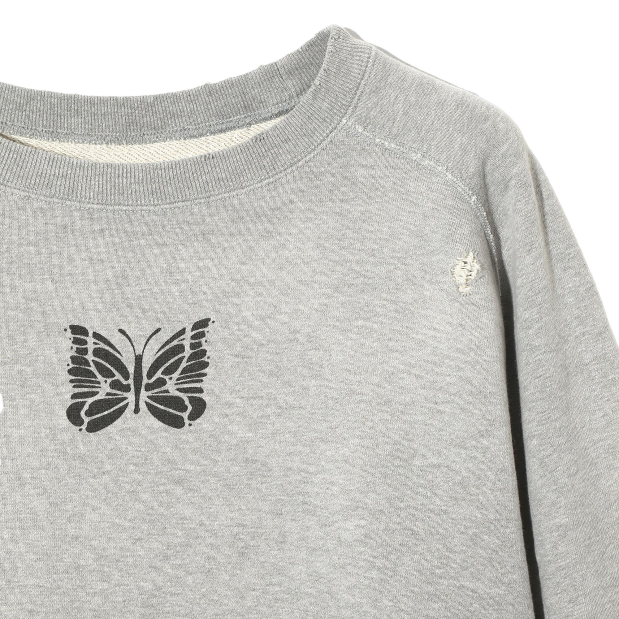 Needles Deconstructed Sweat Shirt Cotton French Terry H.Grey