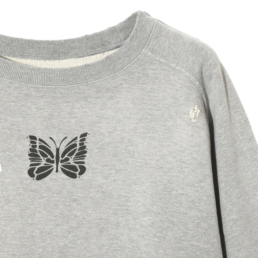 Needles Deconstructed Sweat Shirt Cotton French Terry H.Grey