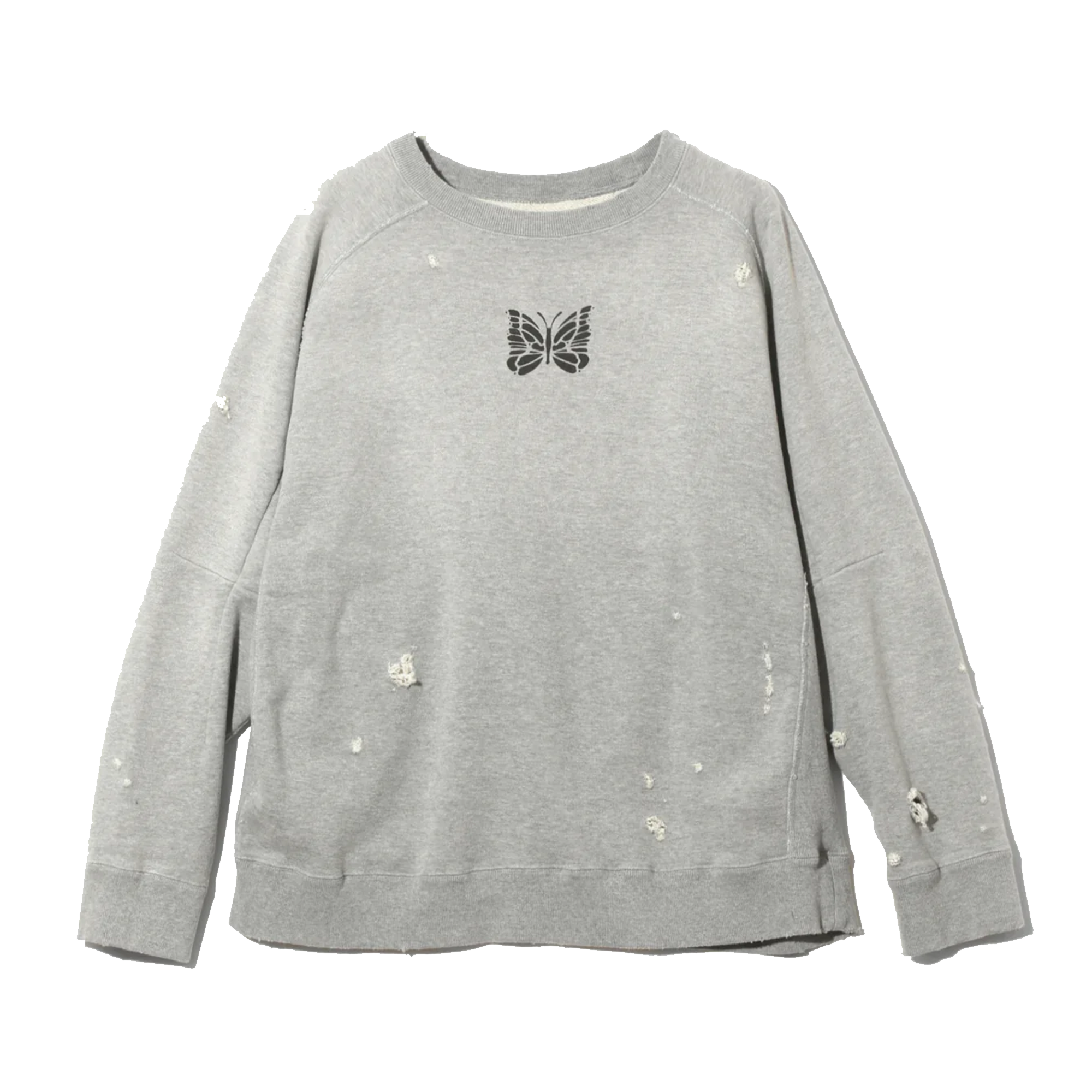 Needles Deconstructed Sweat Shirt Cotton French Terry H.Grey