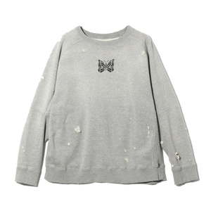 Needles Deconstructed Sweat Shirt Cotton French Terry H.Grey
