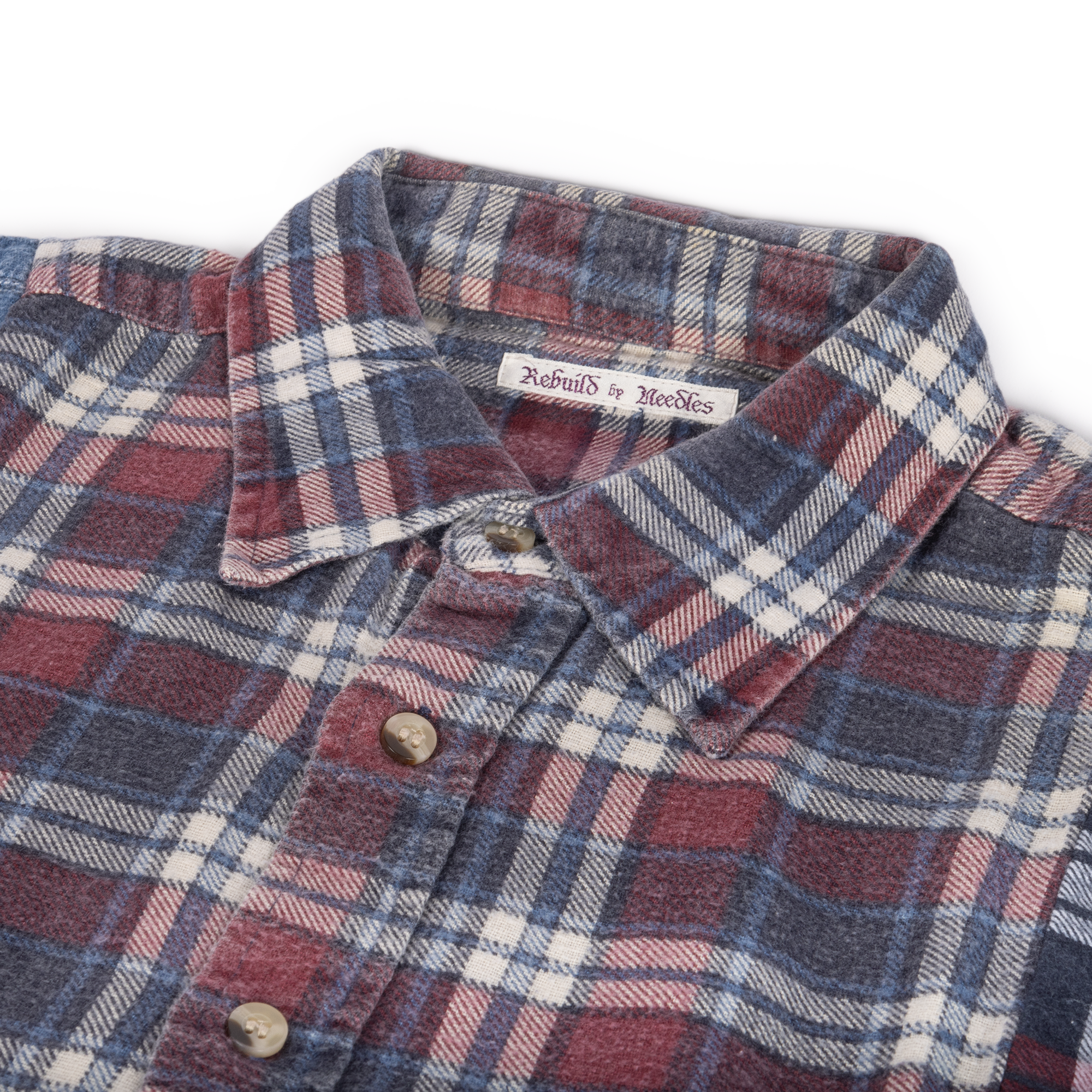 Needles Flannel Shirt 7 Cuts Wide Shirt #SX481 One Size