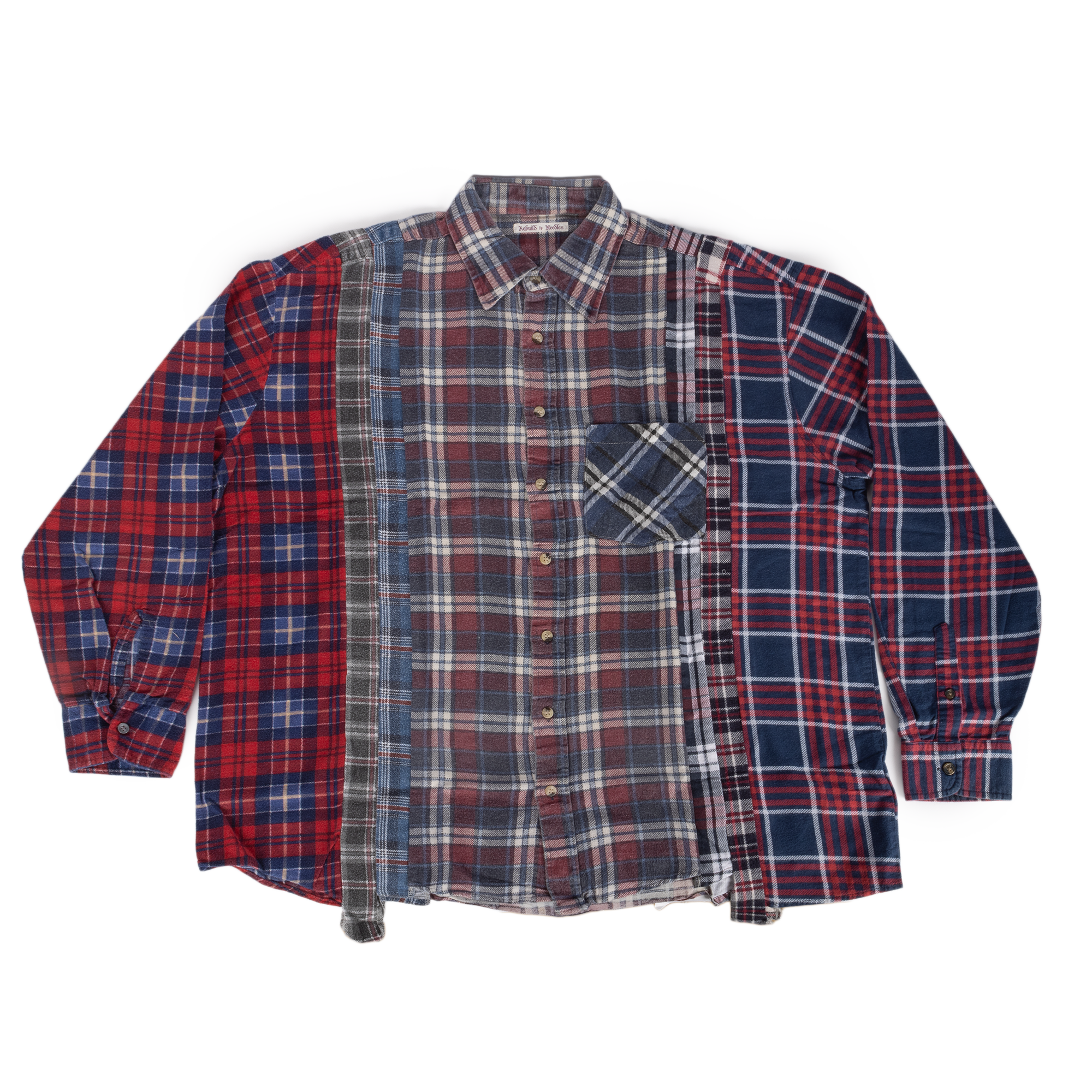 Needles Flannel Shirt 7 Cuts Wide Shirt #SX481 One Size