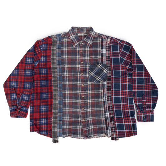 Needles Flannel Shirt 7 Cuts Wide Shirt #SX481 One Size