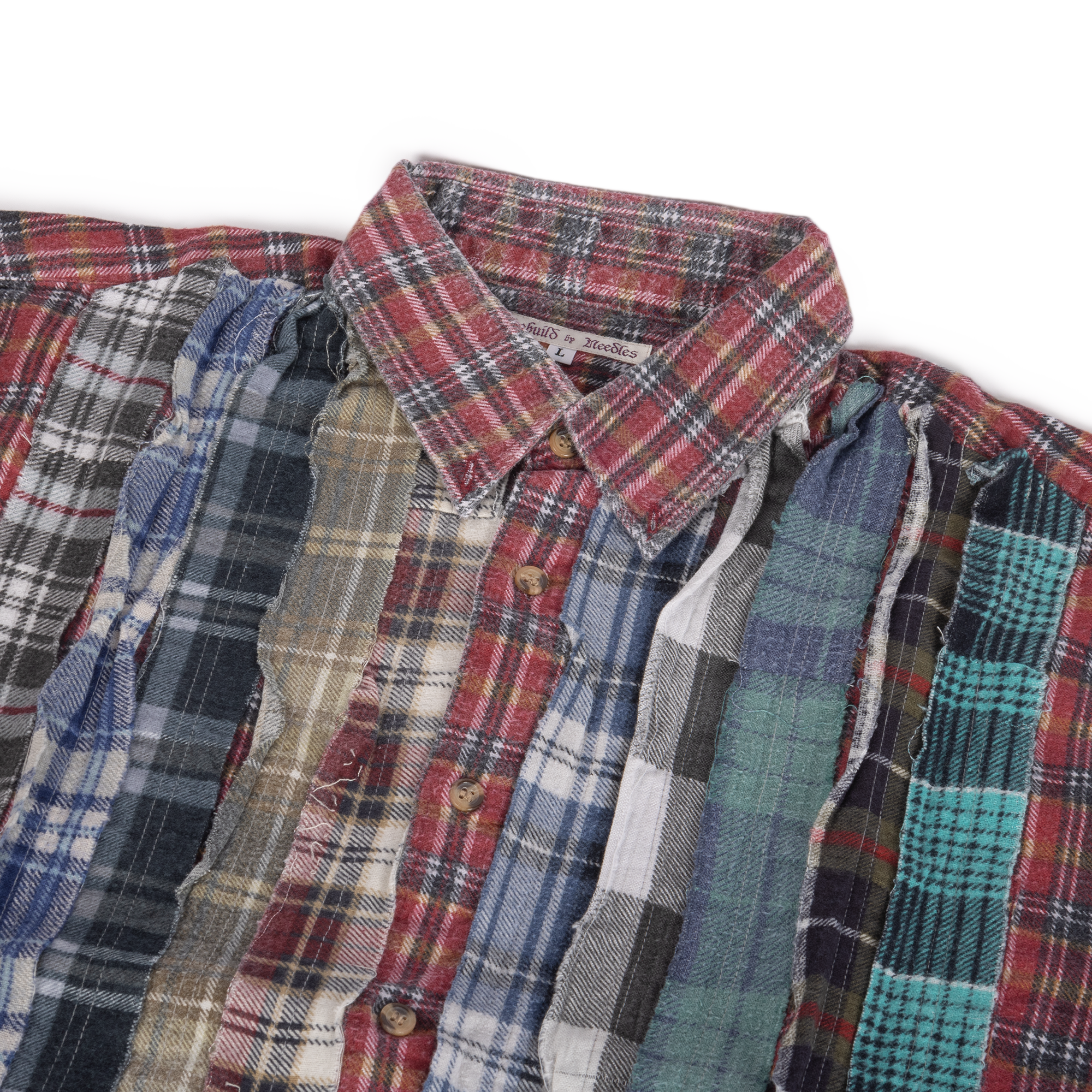 Needles Flannel Shirt Ribbon Shirt #SX482 Large