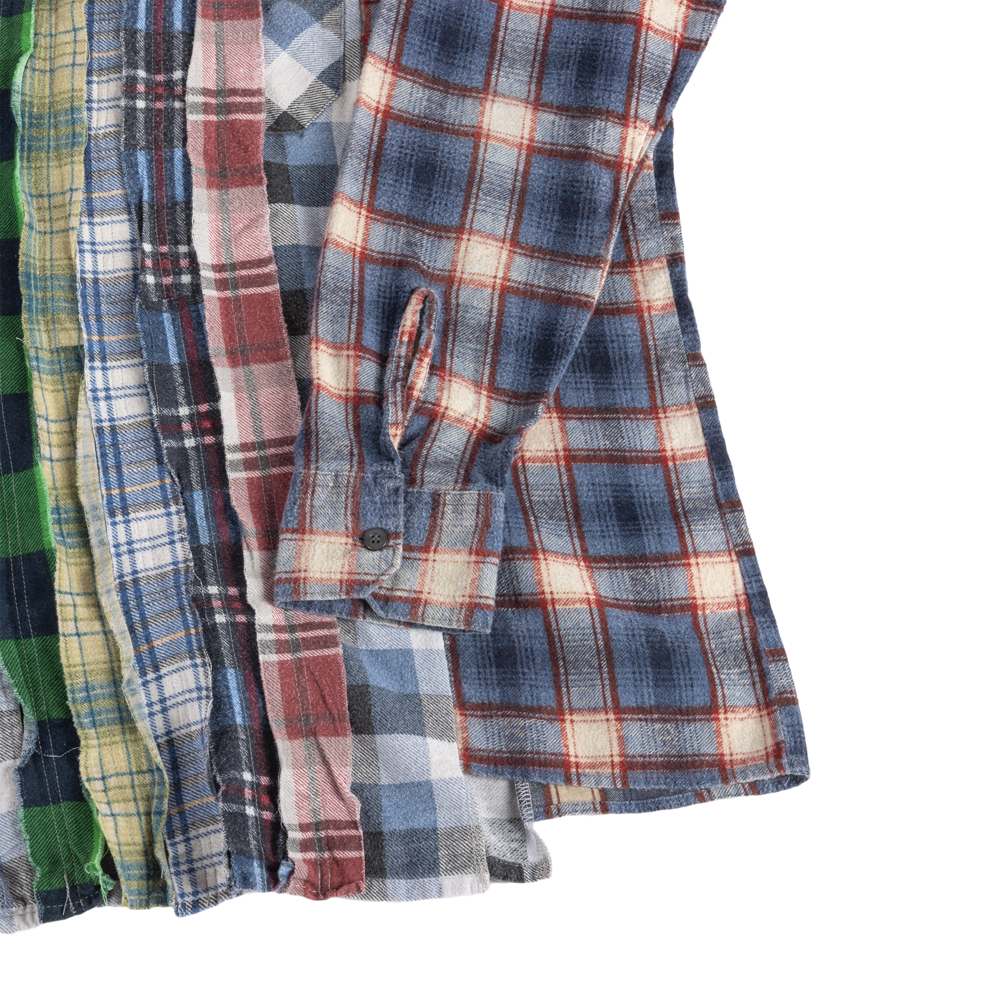 Needles Flannel Shirt Ribbon Wide Shirt #SX483 One Size