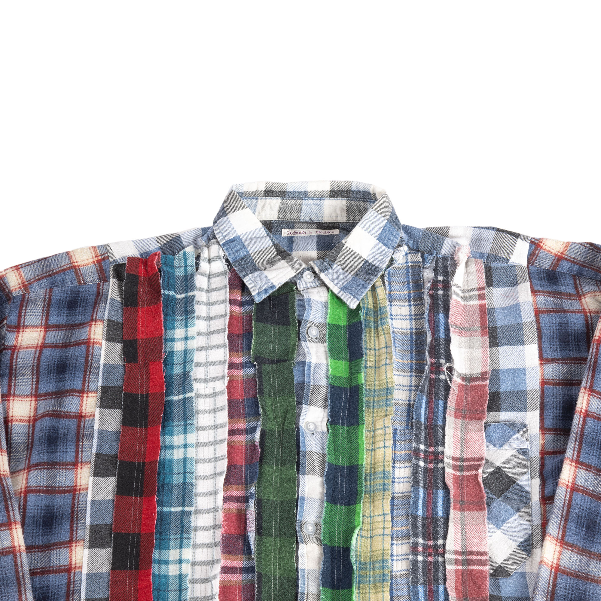 Needles Flannel Shirt Ribbon Wide Shirt #SX483 One Size