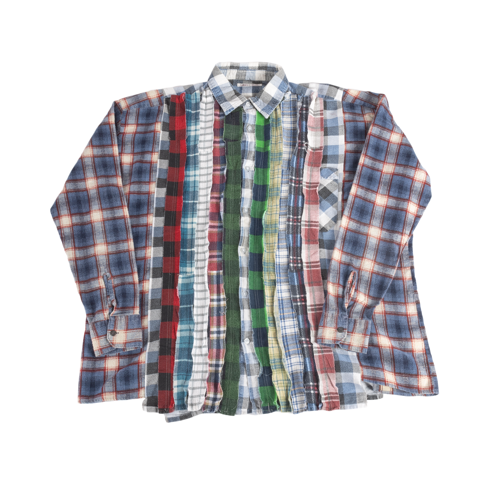Needles Flannel Shirt Ribbon Wide Shirt #SX483 One Size