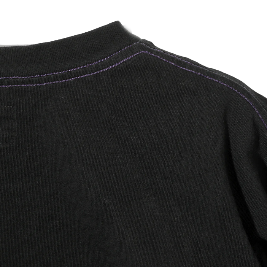 Needles Long Sleeve Pocket T-Shirt Cotton Jersey Black