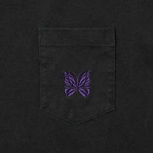 Needles Long Sleeve Pocket T-Shirt Cotton Jersey Black