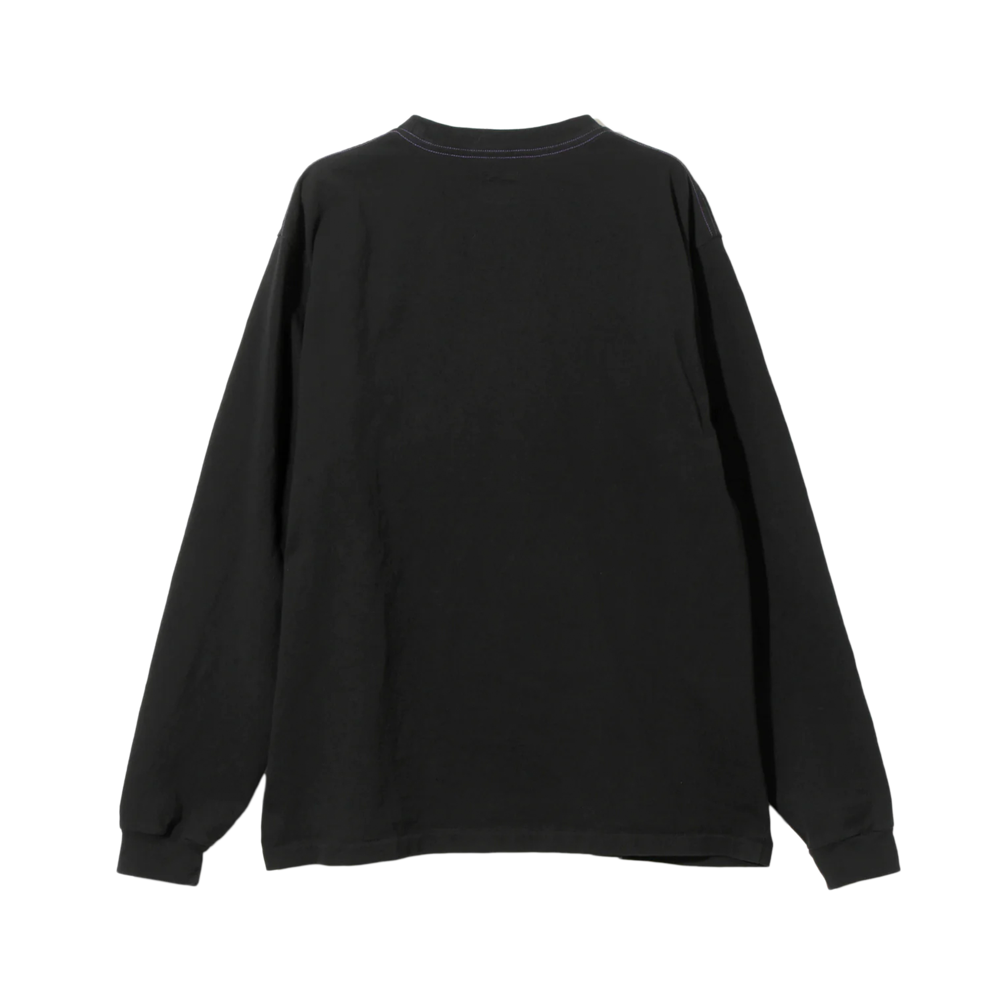 Needles Long Sleeve Pocket T-Shirt Cotton Jersey Black