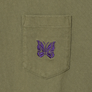 Needles Long Sleeve Pocket T-Shirt Cotton Jersey Olive