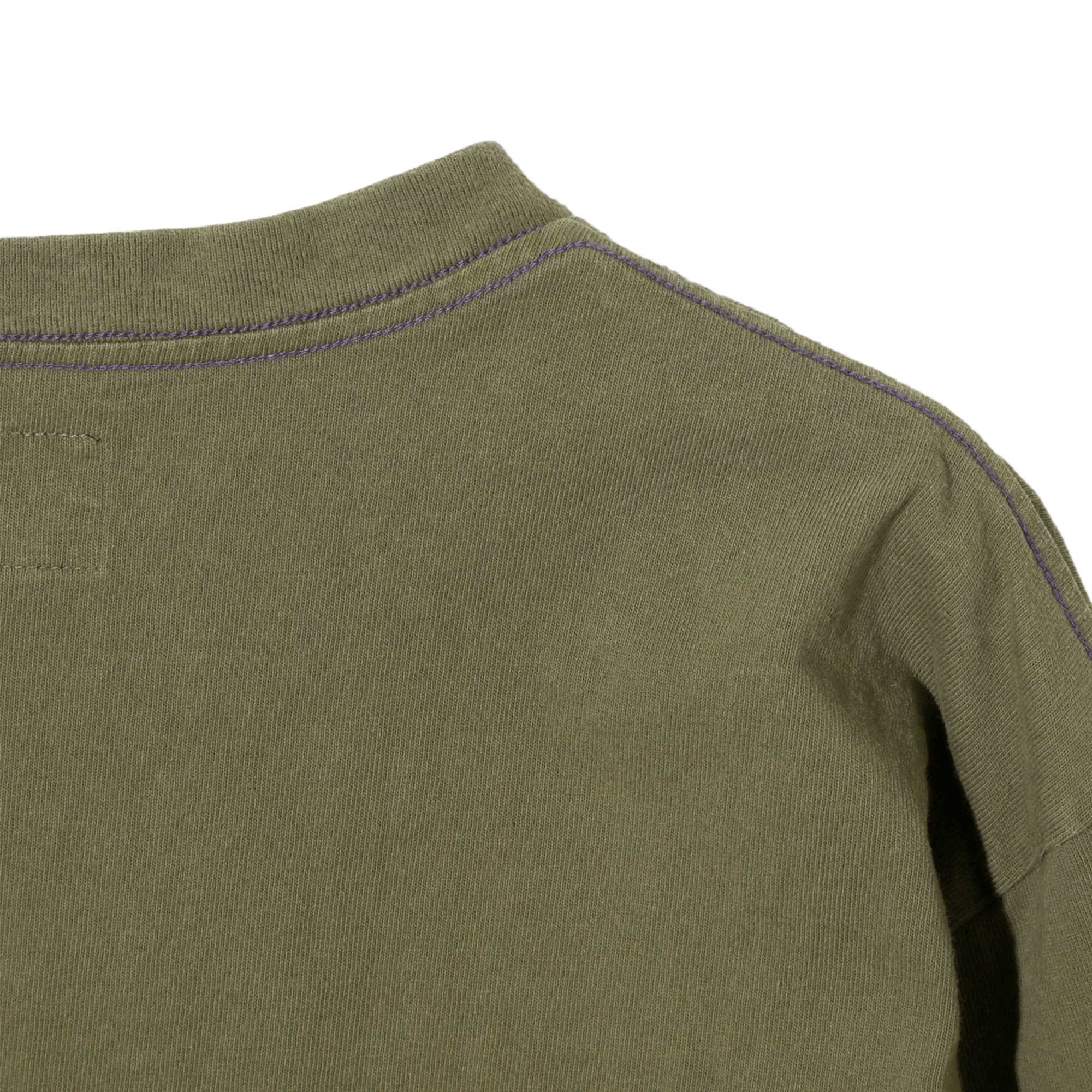 Needles Long Sleeve Pocket T-Shirt Cotton Jersey Olive