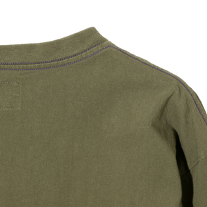 Needles Long Sleeve Pocket T-Shirt Cotton Jersey Olive