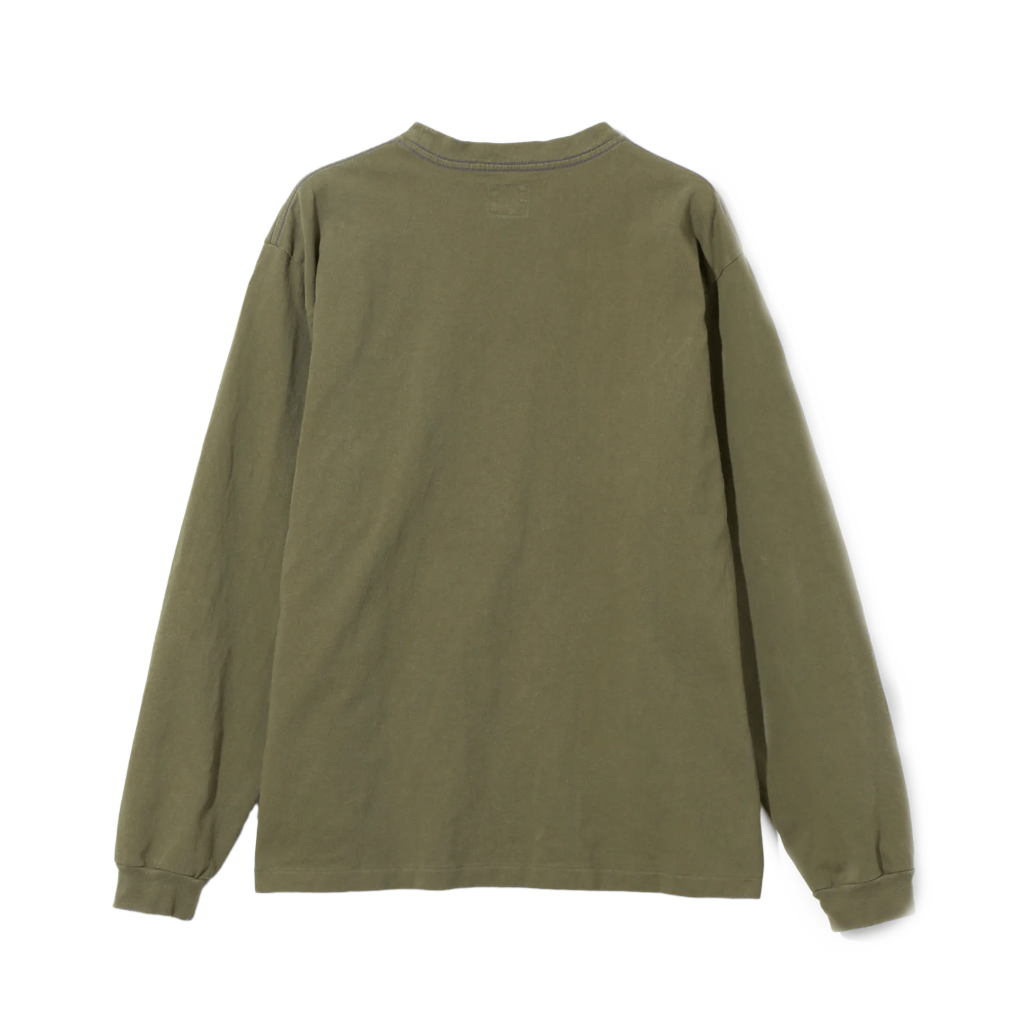 Needles Long Sleeve Pocket T-Shirt Cotton Jersey Olive