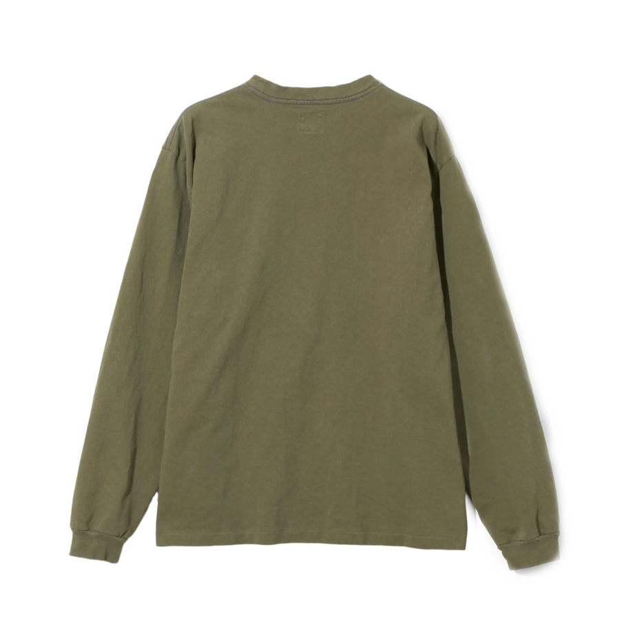 Needles Long Sleeve Pocket T-Shirt Cotton Jersey Olive