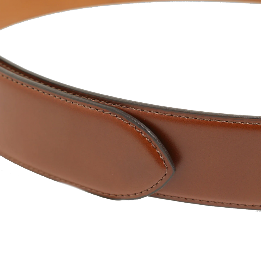 Needles Peace Buckle Belt Steer Leather Brown