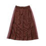 Needles Pleated Track Skirt Poly Smooth Brown
