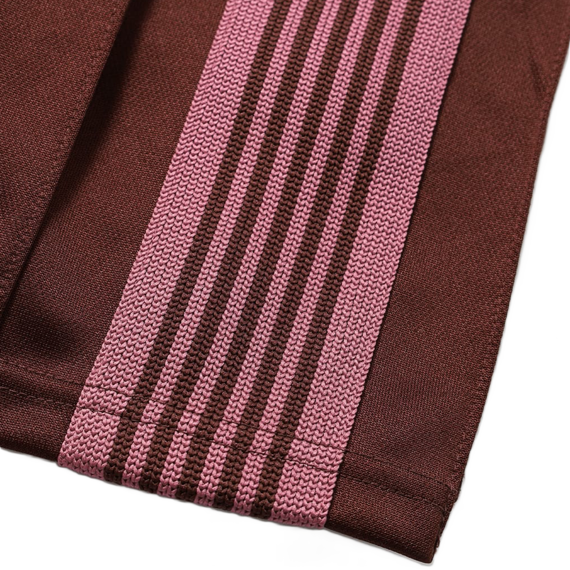 Needles Pleated Track Skirt Poly Smooth Brown