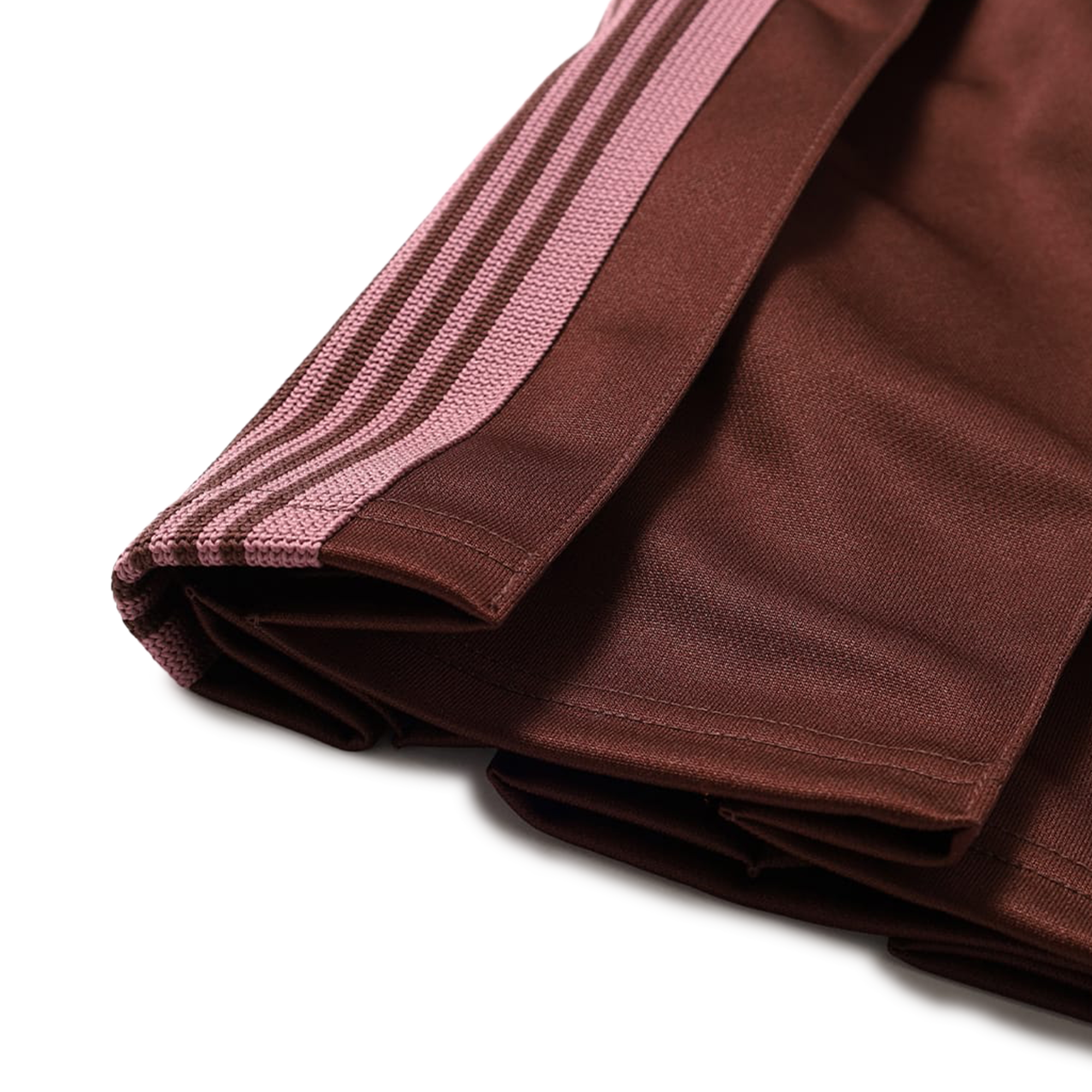 Needles Pleated Track Skirt Poly Smooth Brown