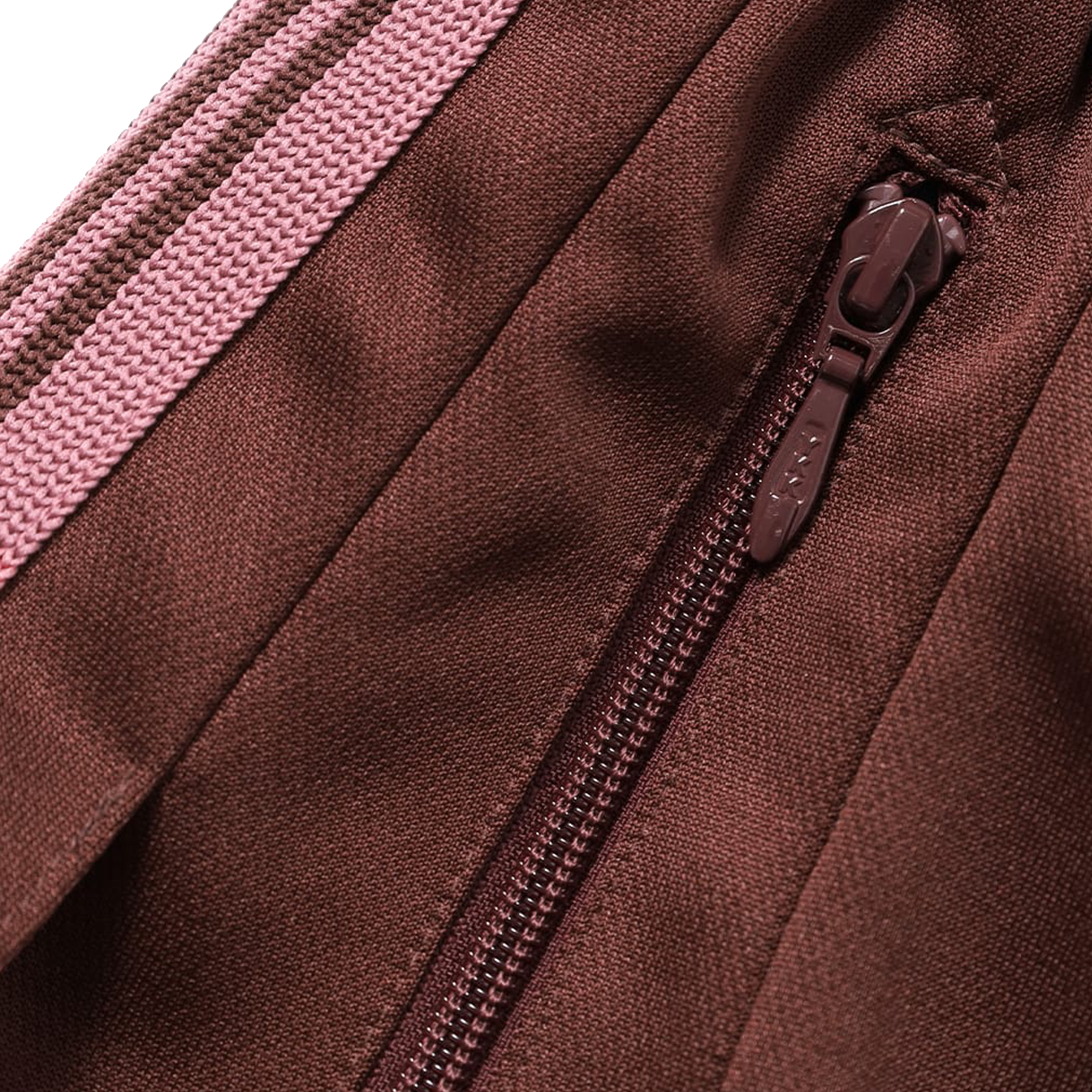 Needles Pleated Track Skirt Poly Smooth Brown