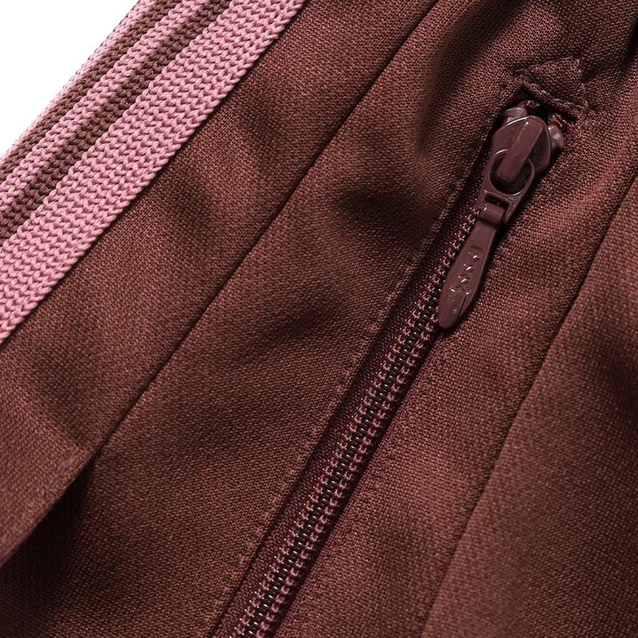 Needles Pleated Track Skirt Poly Smooth Brown
